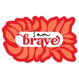 I am brave affirmation mirror cling